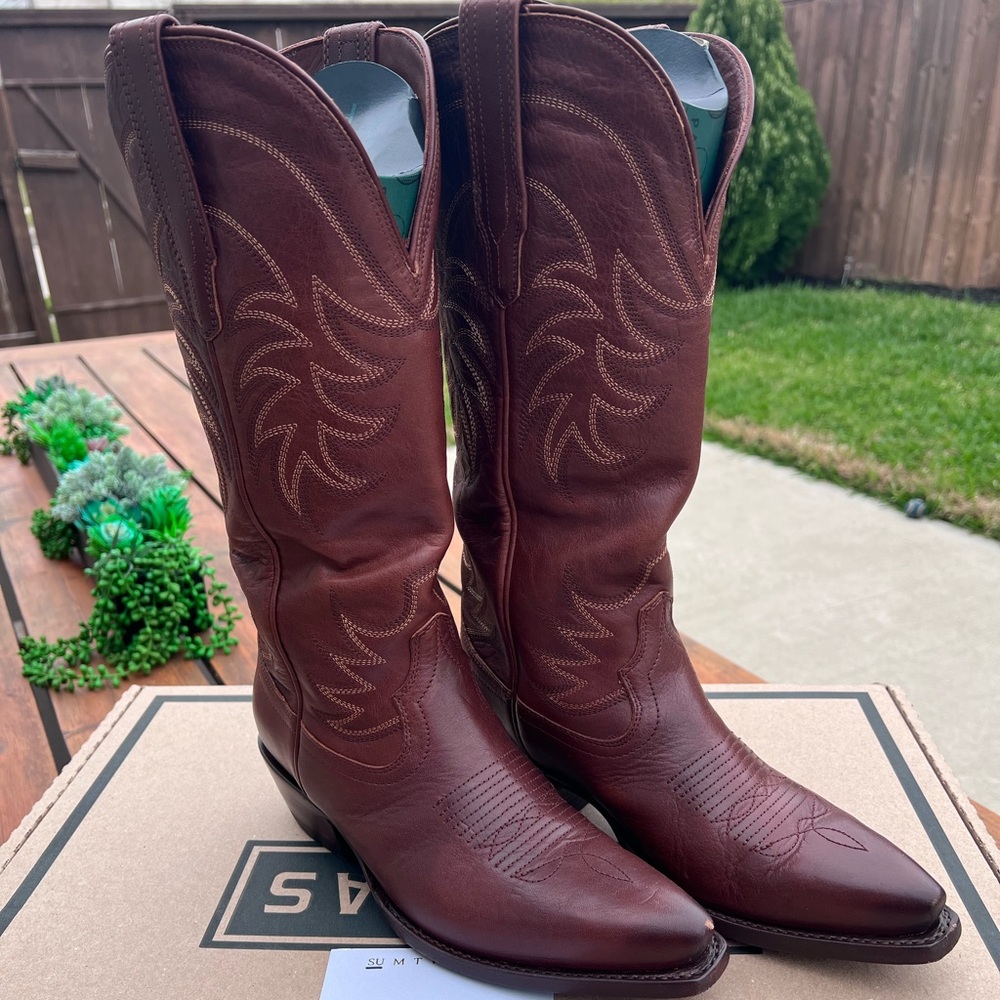 Tecovas Women's Heeled Boots in Rich Brown